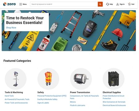 website thubmnail of Zoro Tools