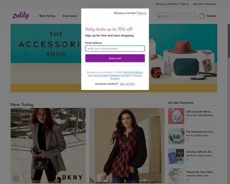website thubmnail of Zulily UK